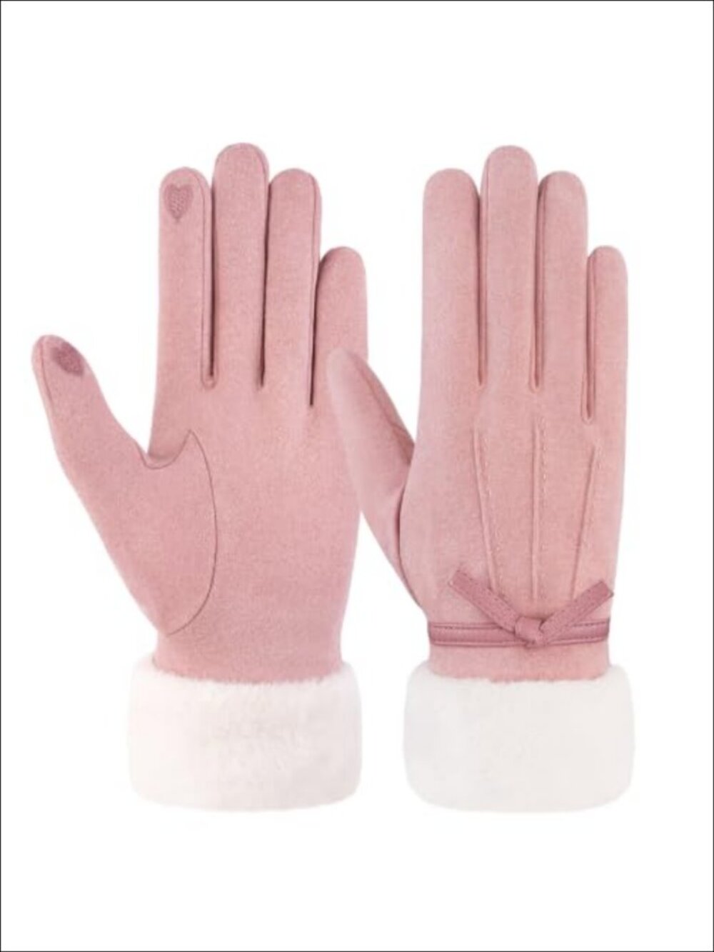 Womens Winter Gloves Touchscreen Fleece-Lined Thermal Warm 100% Polyester
